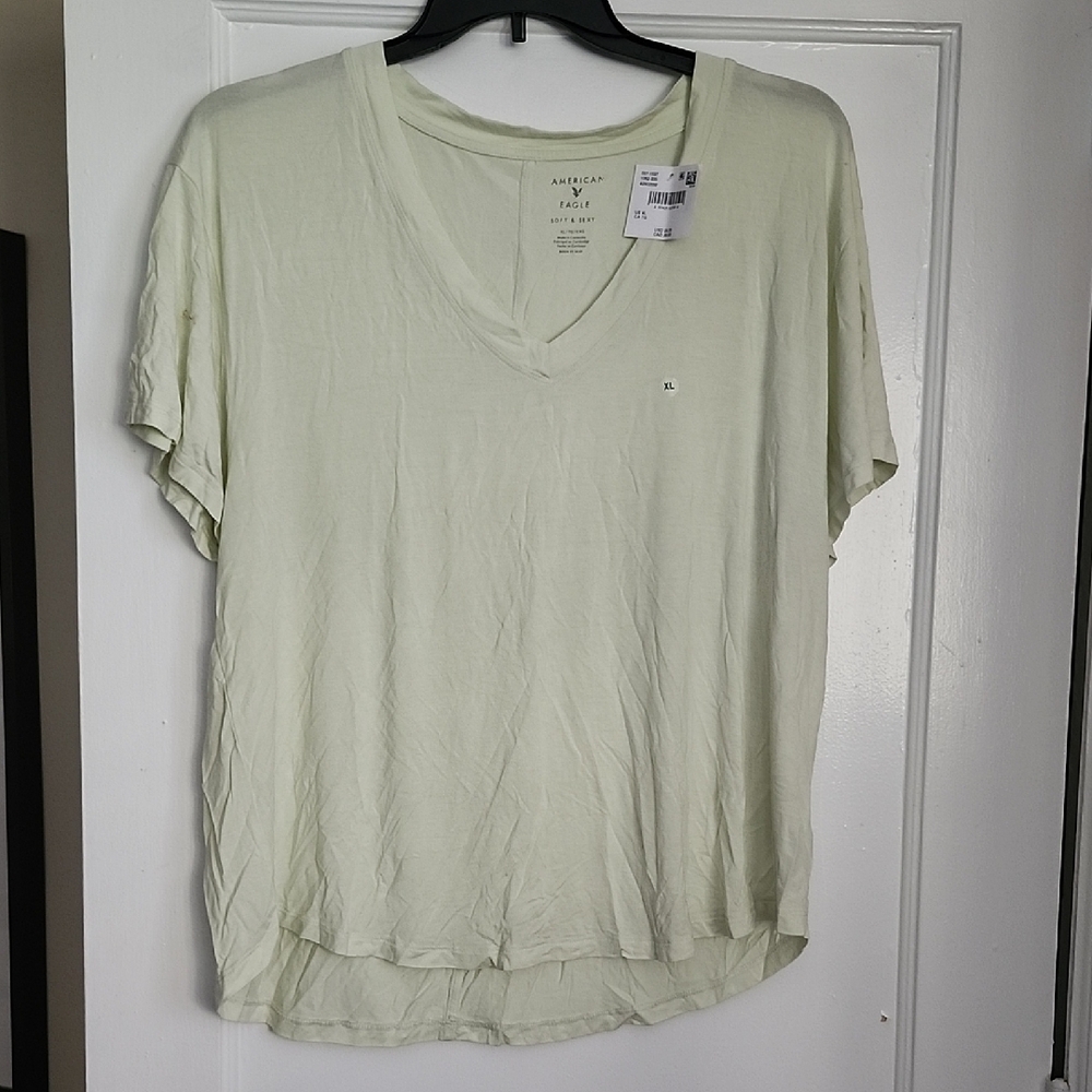 American Eagle Outfitters NWT Soft & Sexy V-Neck Tee- 2 Avail- Orange & Yellow - Picture 5 of 10